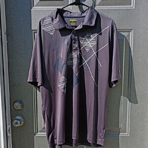 Shark Black Polo Performance Shirt Mens XL Slim Fit